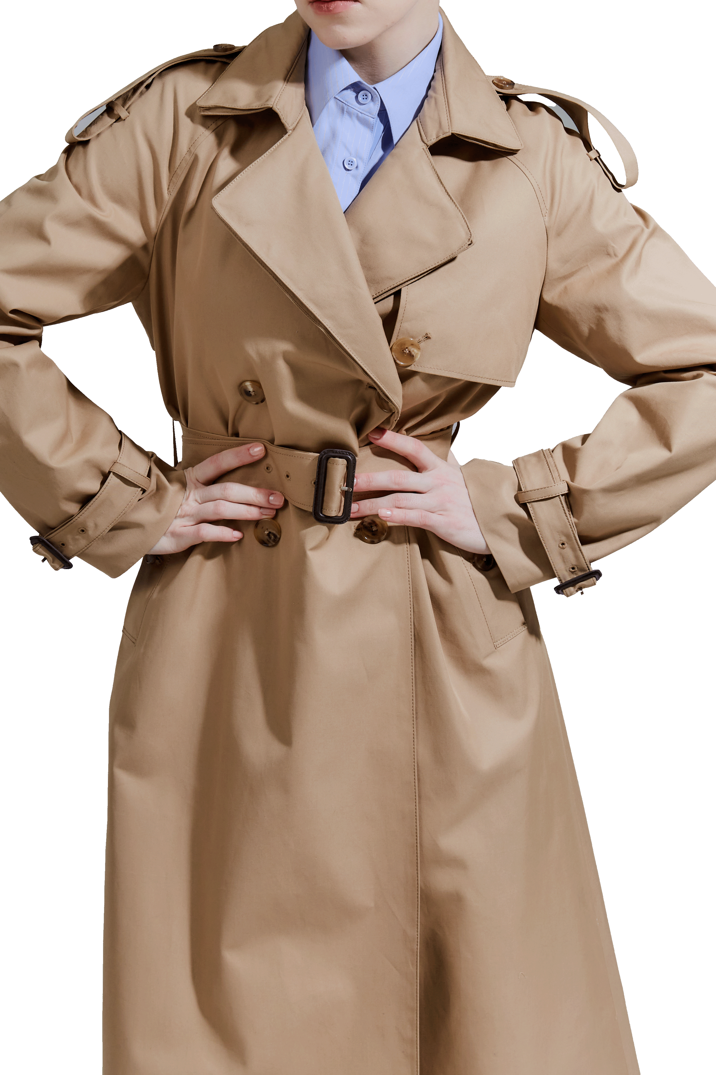 3D Volume Collar Trench Coat