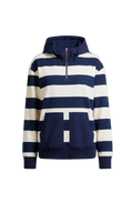 The Ivory Striped Technical Hybrid Hoodie