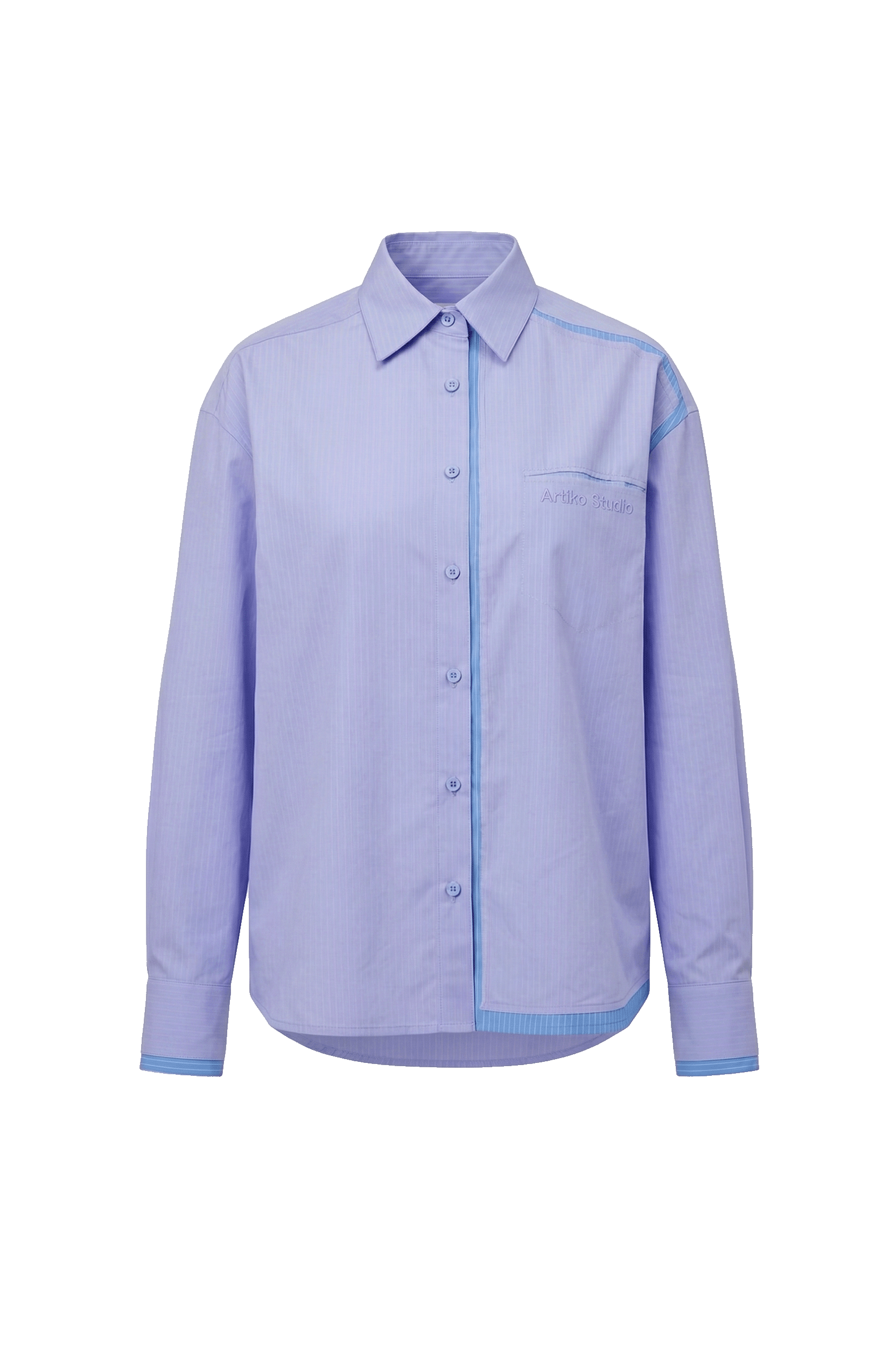 The Sculptural  Stitch Pocket & Raw-edge Shirt